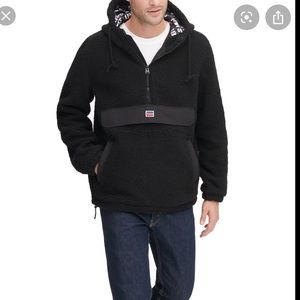 Levis Sherpa Quarter Zip Popover Hoody 